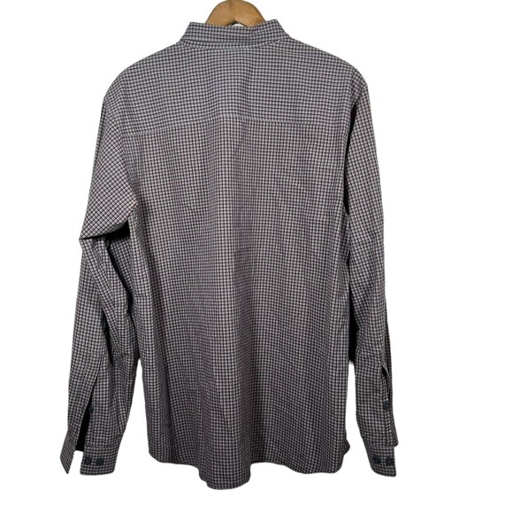 Columbia Mens Rapid Rivers II Large Long Sleeve Tartan Print Maroon Dress Shirt - Picture 3 of 8